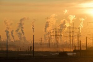 Pollution from factories affecting the planet and increasing the warming on a massive scale.